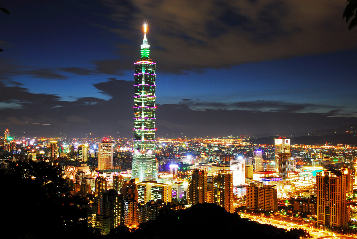 台湾著名建筑台北101大楼高清建筑风光桌面壁纸(一)-风景壁纸-壁纸下载-美桌网