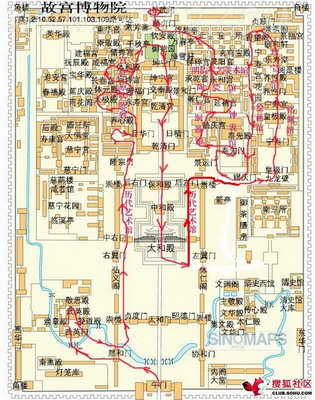 故宫内旅游路线示意图|北京故宫:紫禁城 - 故宫
