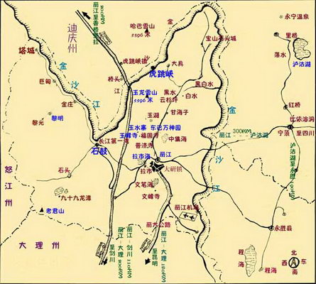 丽江 香格里拉地图攻略