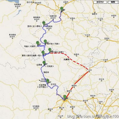 敦煌-甘南-九寨沟-成都16天全记录(含路线图